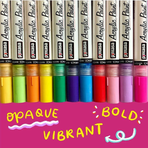 Set of 12 Premium Acrylic Markers | 3mm Medium Tip